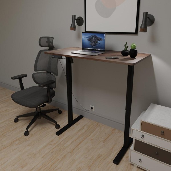 Фото - Стол с электрорегулировкой высоты Mealux PowerDesk Lite Walnut (EVO-201 Lite Walnut /B)